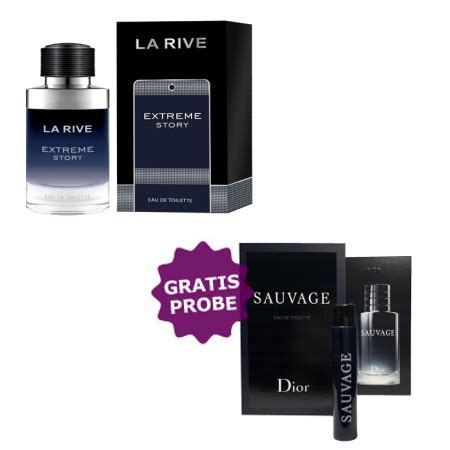 La Rive Extreme Story 75 ml , Probe Dior Sauvage, Duftzwillinge.eu